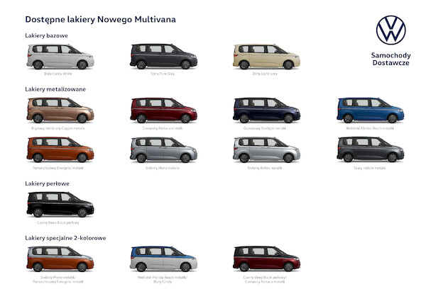 Volkswagen Multivan: nowe, atrakcyjne, dwubarwne kolory lakieru